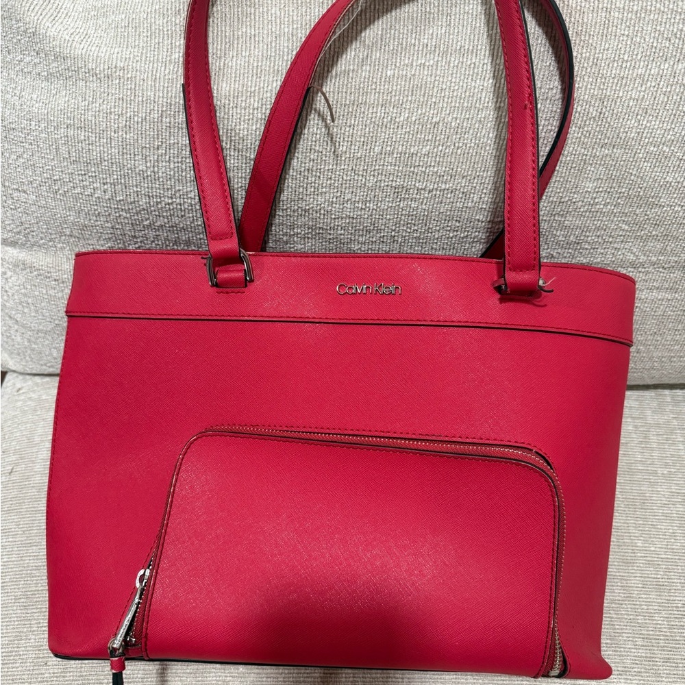 Calvin Klein Vibrant Red Tote Bag